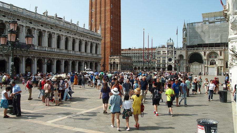 Venice - Crowds in St Mark's Square