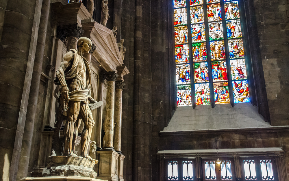 Milan cathedral, St. Bartholomew. One of the best cathedrals in Italy