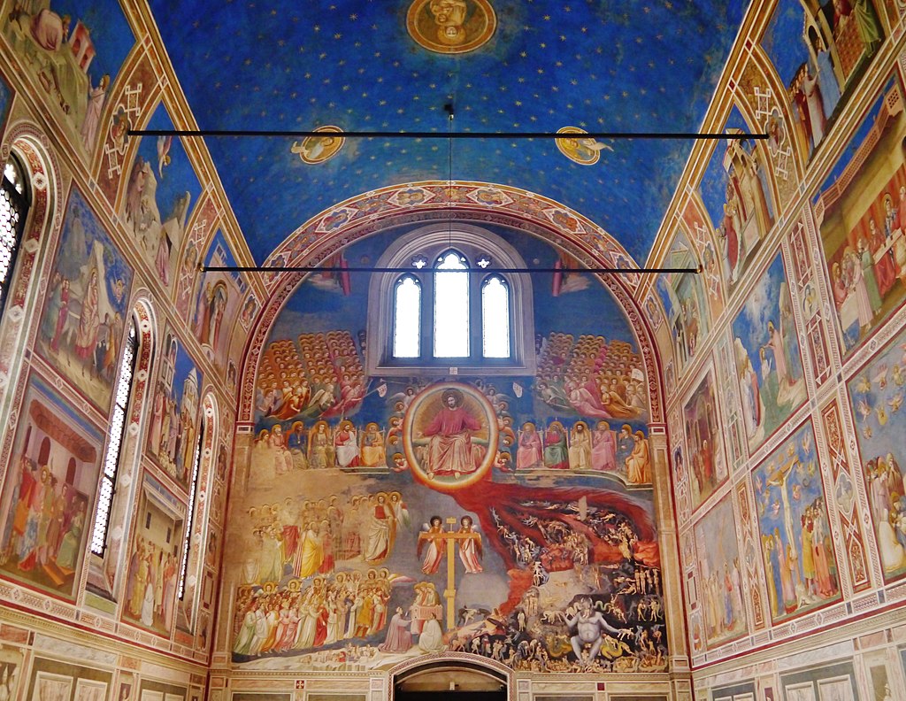 Scrovegni chapel in Padua with Giotto frescoes.
