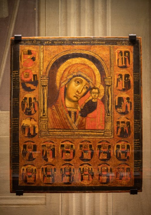 Russian Icon - Kazan Mother of God and certain miracles. © Uffizi Gallery
