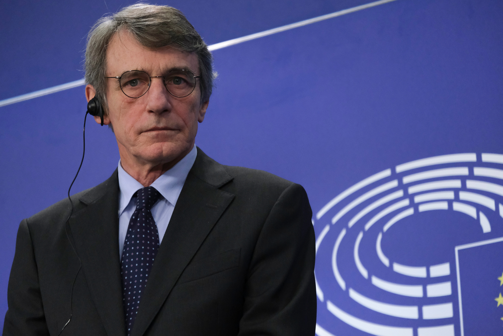 David Sassoli at EU Parliament. Editorial credit: Alexandros Michailidis / Shutterstock.com
