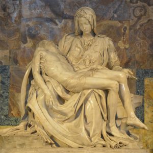 Michelangelo's three pietas to be displayed in Florence. Image is of the pieta in the Vatican.