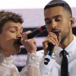 sanremo 2022 winners Mahmood & Blanco. Image courtesy of eurovision.tv