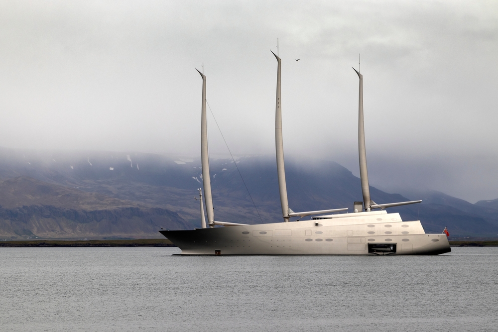 Melnichenko's super yacht, considered the world's biggest sailing yacht. Editorial credit: Sofya Dushkina / Shutterstock.com