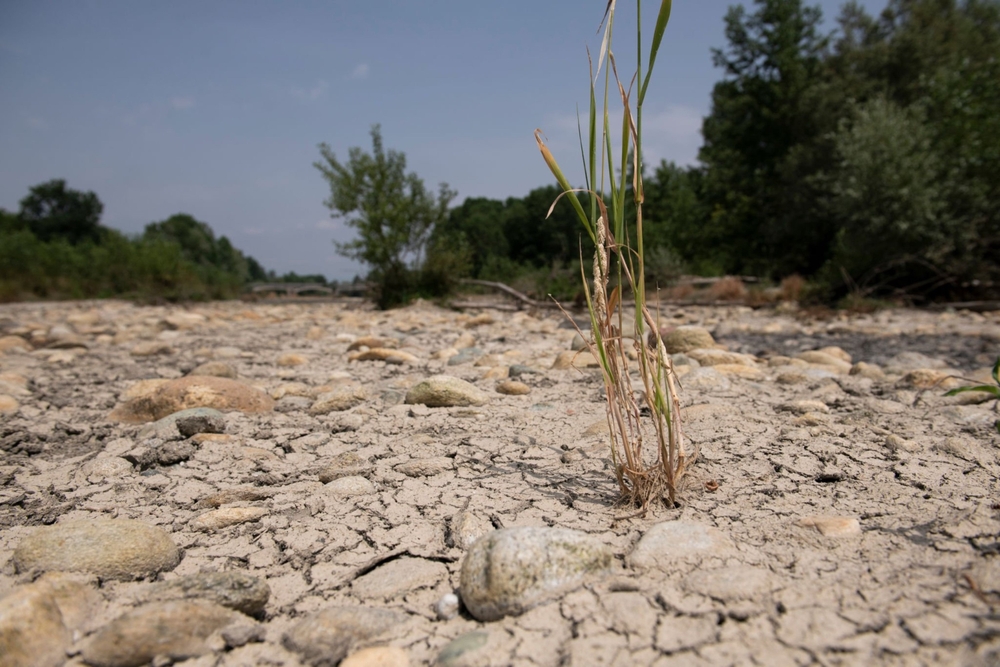 Italy drought - river Po