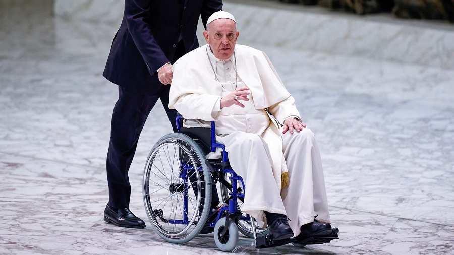 Pope Francis in wheelchair