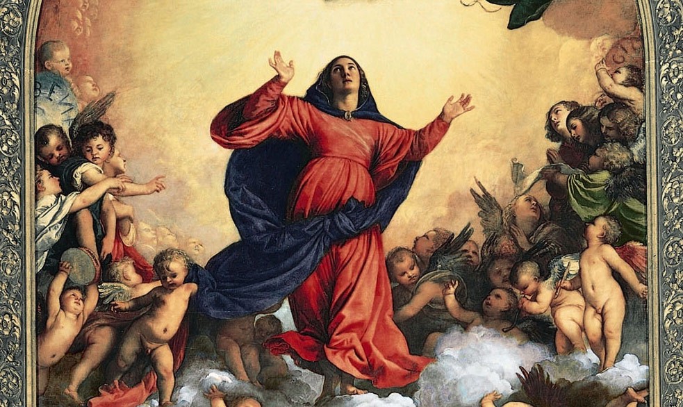 Detail from assumption of the virgin by Titian