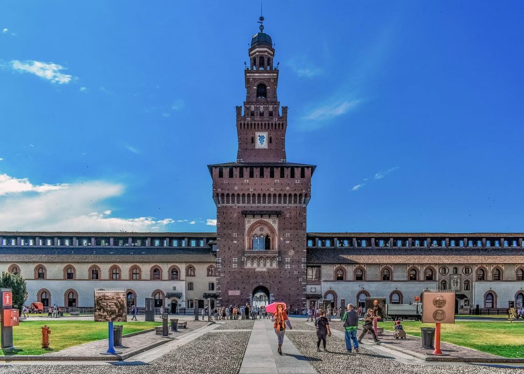 Castello Sforzesco is a medieval fortification in Milan