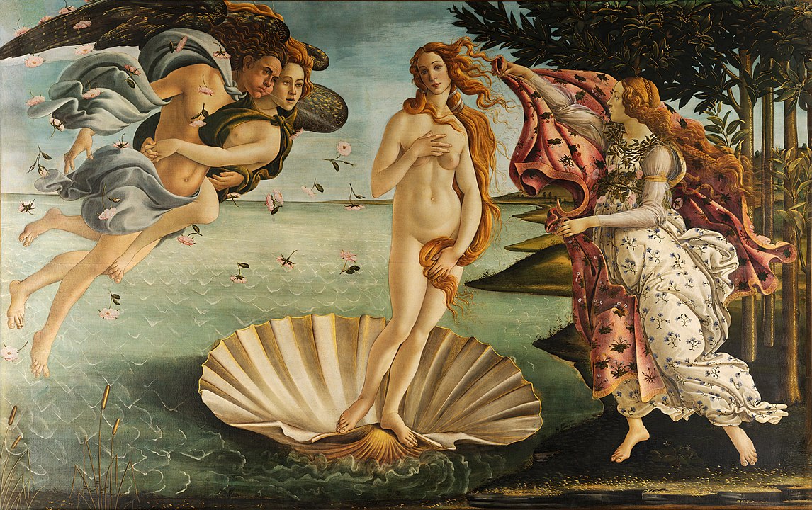 Birth of Venus by Botticelli. Jean-Paul Gaultier sued by Uffizi over its unauthorised use.