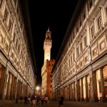 Uffizi Gallery, Florence, at night