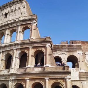 Tourist who carved names on Colosseum writes letter of apology. Pictured Colosseum