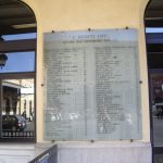 Plaque commemorating the Bologna bombing massacre of 1980