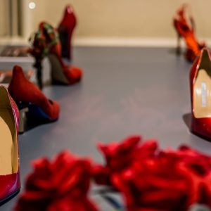 Red shoes - exhibition - violence against women
