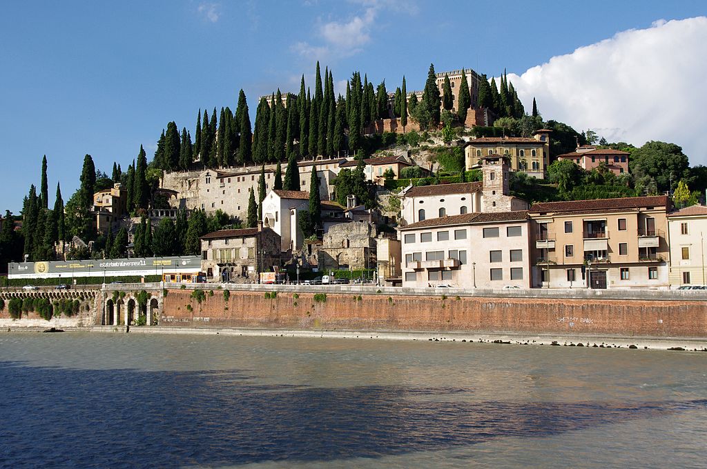 Castel san Pietro on the river Adige