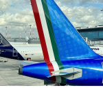 ITA - Lufthansa planes at airport stands. Lufthansa's stake in ITA approved by EC