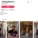 Screenshot of Uffizi Tik Tok channel showing 2.5million likes