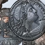 Bronze coins found off the coast of Sardinia. Image provided by the Ministry of Culture
