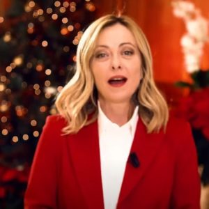 Christmas message from Giorgia Meloni. Still from video