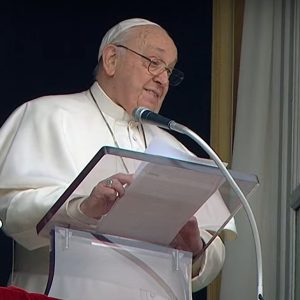 Pope giving his angelus speech