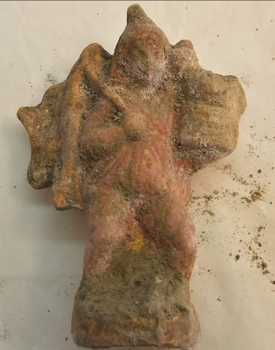One of the Terracotta statuettes uncovered in Pompeii