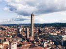 Leaning tower of Bologna and sister tower. The city's mayor accused the government of sending blackshirts in November 2024 to the city Man dies after being restrained by police in Bologna