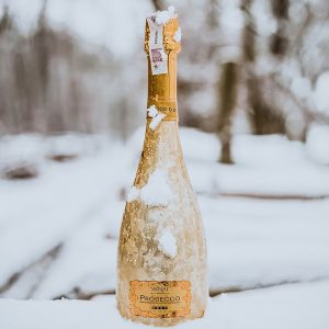 Bottle of prosecco in the snow Image by Janusz Walczak from Pixabay