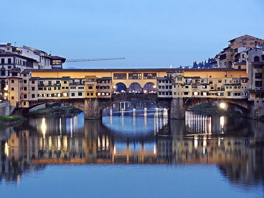Ponte Vecchio bridge in Florence is to undergo the second phase of a hige restoration project later this year. Image by Revol Web from Bologna, Italia via Wikimedia under Creatoive Commons license