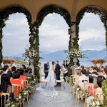 Image shows wedding at Villa-del-Balbianello. The tourisma dn wedding sectors in Italy expect an increase over last year's figures.
