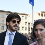 Amanda Knox slander conviction reinstated. She arrived at Florence court with husband