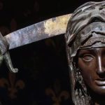 Judith beheading Holofernes by Donatello - close up, pre restoration