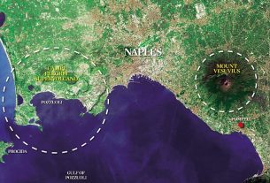 earthquake in Campi Flegrei. Image: By Phil Robinson - The image appears on a website entitled, "Vesuvius's big daddy: The supervolcano that threatens all life in Europe" at url=http://www.dailymail.co.uk/home/moslive/article-1342820/Vesuviuss-big-daddy-supervolcano-Campi-Flegrei-near-Naples-threatens-Europe.html., Fair use, https://en.wikiversity.org/w/index.php?curid=191753