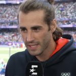 Tamberi during interview with Eurosport