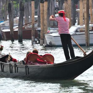 Gondolier at work. Venice needs more gondoliers.