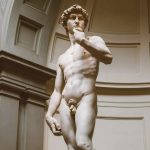 Michelangelo's David in the Accademia, Florence.