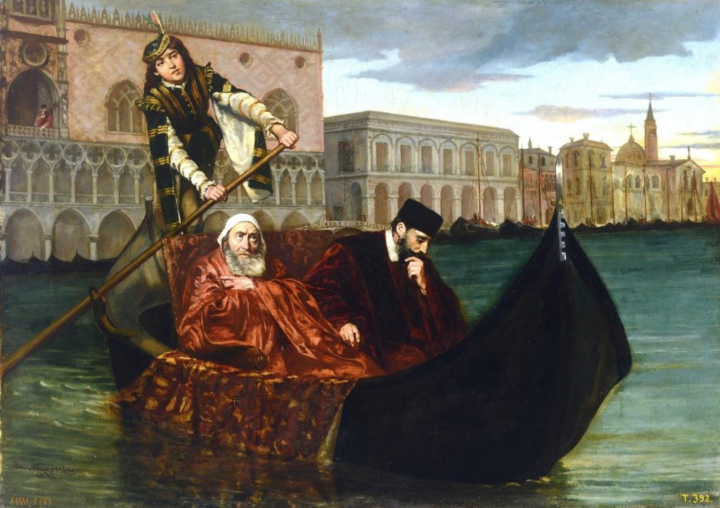 An 1872 representation of the two Foscaris - Francesco and
Jacopo - by the Spanish painter Ricardo Maria Navarette Fos