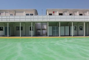 Migrant centre scheme will not be extended. Italy's refugee centres in Albania are now officially open. Image shows the buildings made from containers. (Photo by Alketa Misja/picture alliance via Getty Images)