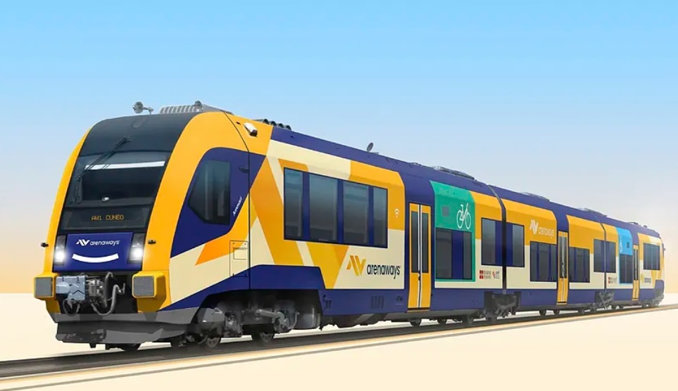 Image of new Areanways train presented at the Innotrains fair in Berlin