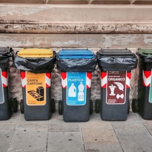 Italain recycling bins. Credit: Photo by Francesca Tosolini