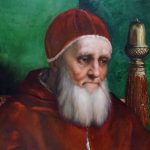 Portrait of Pope Julius II, 1511, by Raphael oil on poplar, 108.7 x 81 cm (National Gallery, London)