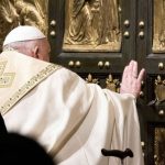 Pope Francis opens the Holy Door starting Jubilee 2025. Image credit: (CNS photo/ Romano Siciliani, pool)
