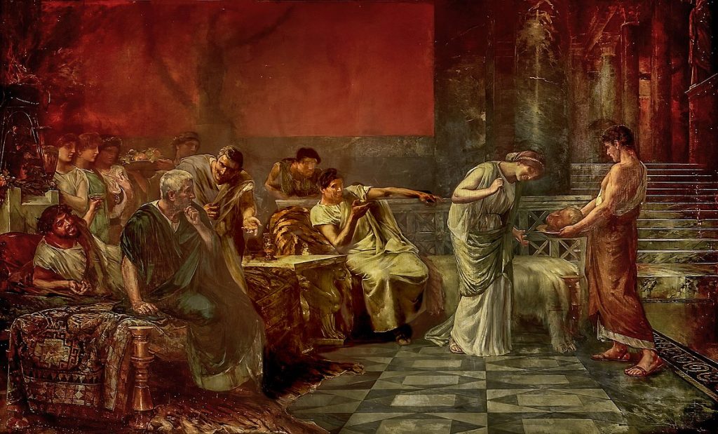 The Vengeance of Fulvia By Francisco Maura y Montaner, Public Domain, https://commons.wikimedia.org/w/index.php?curid=58355157