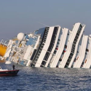 Costa Concordia which was shipwrecked on 13 January 2012
