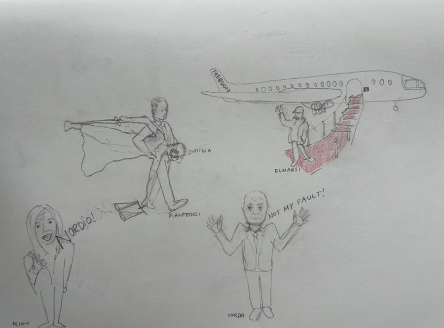 Picture shown by Refugees in Libya questioning the release of Libyan commander Almasri