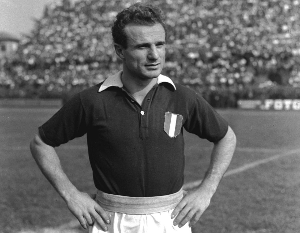 Valentino Mazzola playing for Italy