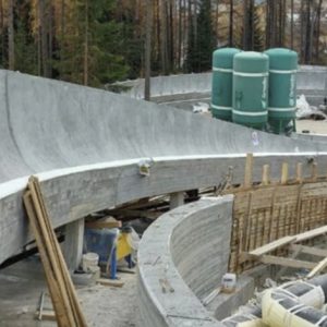 Cortina bobsleigh track November 2024. Societa Infrastutture Milan Cortina via AP