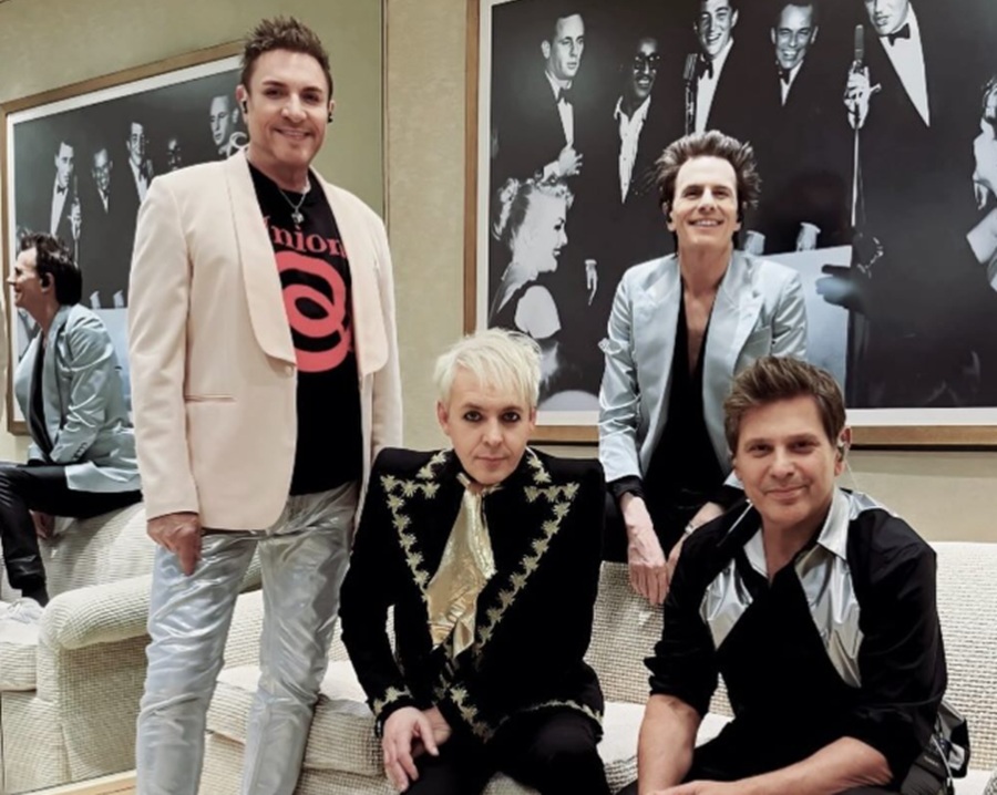 Duran Duran to perform at Sanremo. Pictured backstage Credit: Instagram