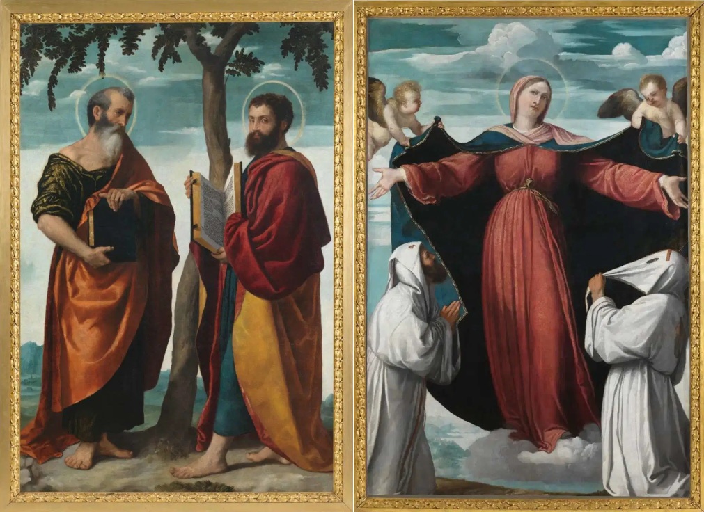 The two sides of the Moretto painting - before it was damaged.
Image credit: Photo: Studio Rapuzzi