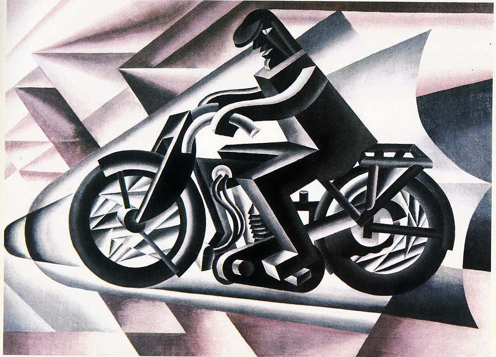 Fortunato Depero - Il motociclista
Credit: De Fortunato Depero - Collezione Privata, Dominio público, https://commons.wikimedia.org/w/index.php?curid=65218923