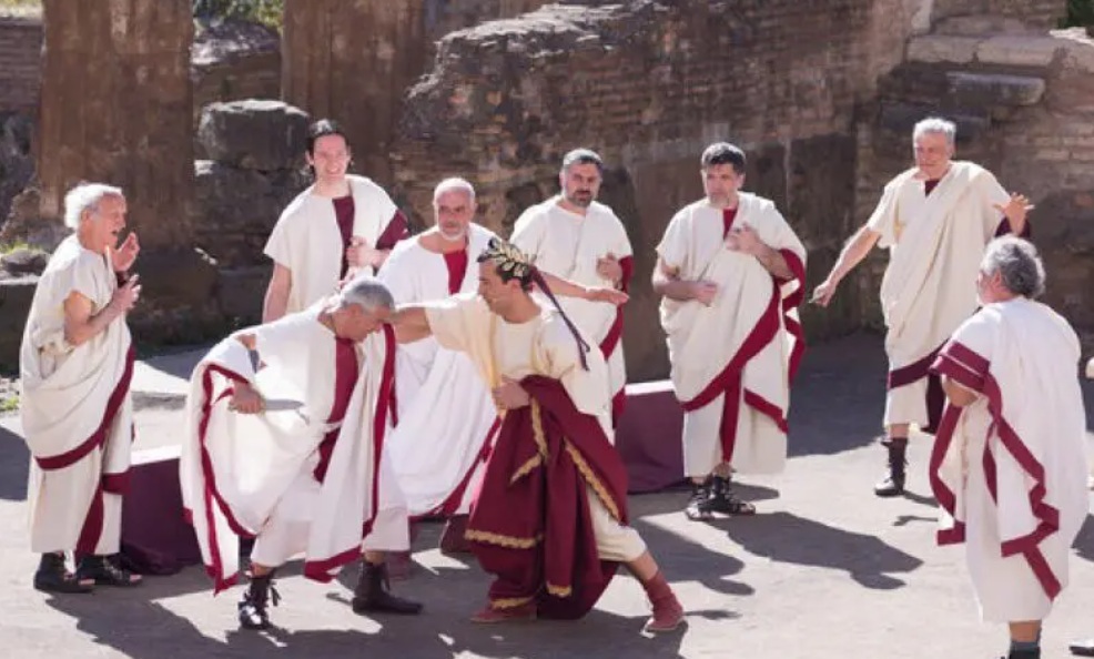 Ides of March - reenactment of assassination of Julius Caesar. Credit: Getty Images