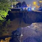 Flooding and heavy rain led to a bridge collapse in Viacenza. One man ia dead, another missing.